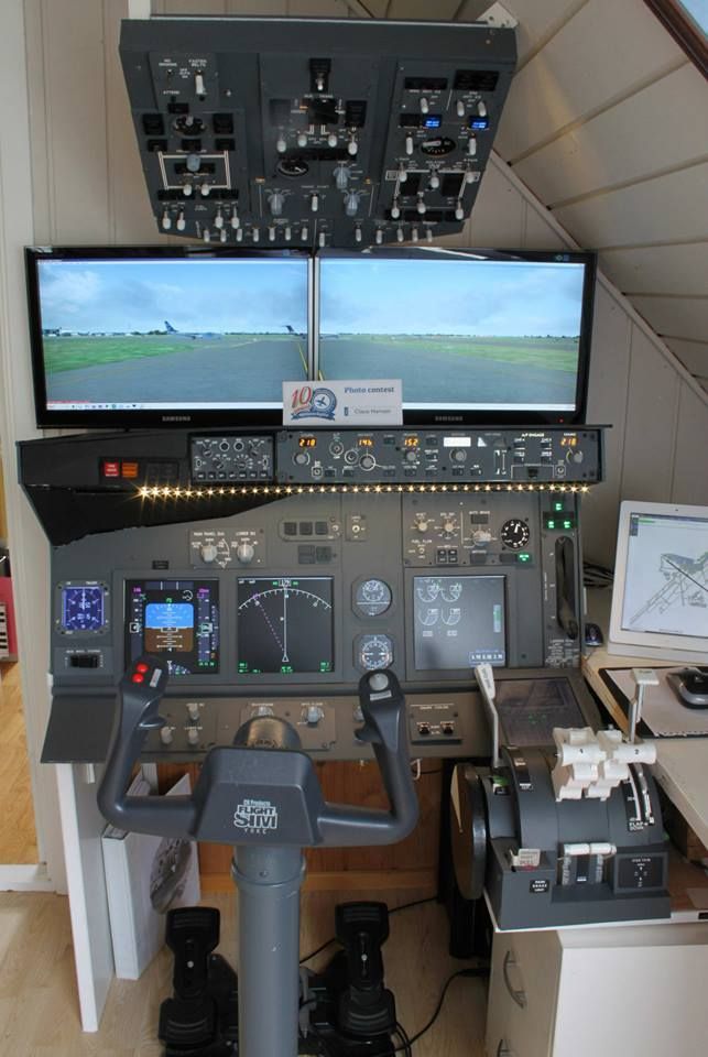 Homemade flight simulator cockpits